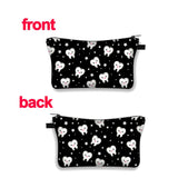 3D Printed Cosmetic Bags Teeth Funny Necessaries for Women Makeup Organizer