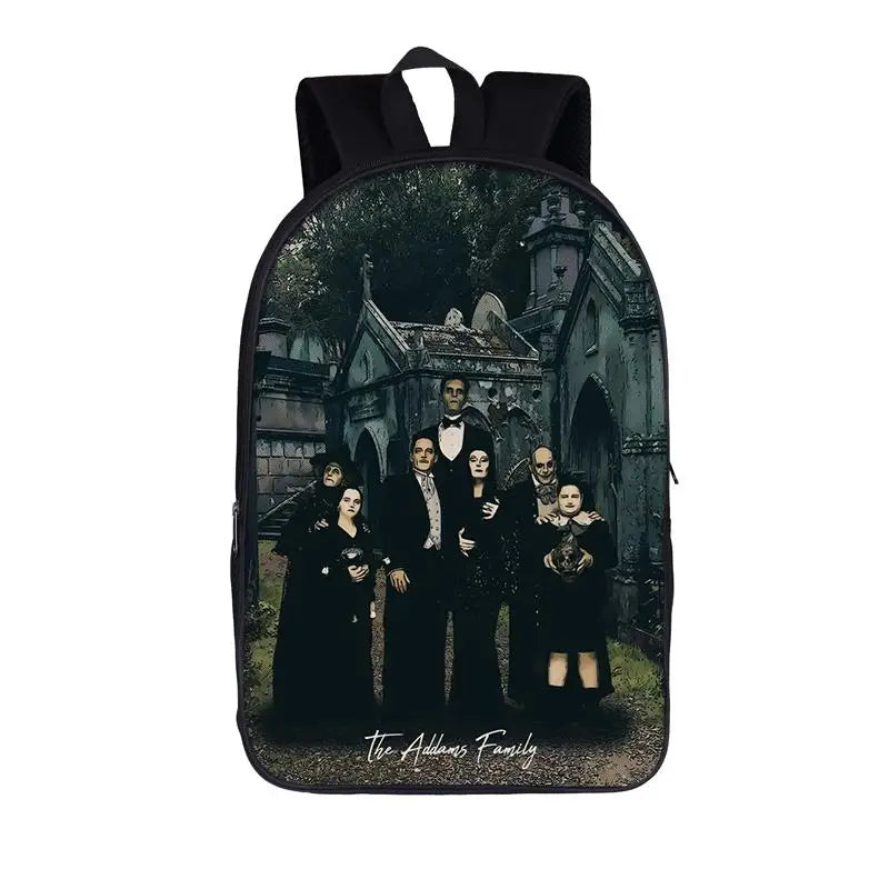 3D Printed Wednesday Addams Backpack for Children Boys Girls Cosplay Schoolbag