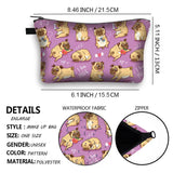 3D Pug Dog Cosmetic Bag for Makeup Organizer Women Mini Handbag