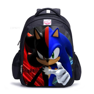 3D SONIC RACING Children Backpack 16inch Schoolbag Kids Cartoon Mochila Escolar