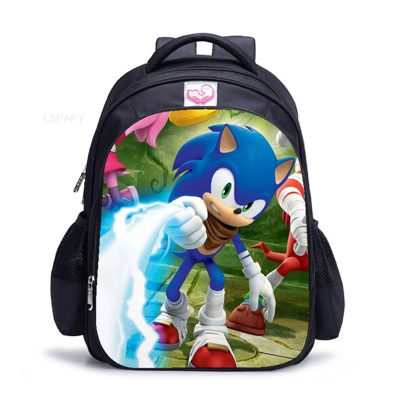3D SONIC RACING Children Backpack 16inch Schoolbag Kids Cartoon Mochila Escolar