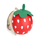 3D Sweet Red Strawberry School Bags for Girls Egg Backpack