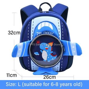 3D Waterproof Backpack For Kindergarten Boys & Girls