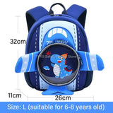 3D Waterproof Backpack For Kindergarten Boys & Girls