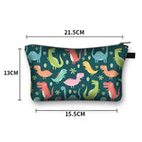 3D Waterproof Dinosaur Print Makeup Case Cosmetic Bag