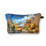 3D Waterproof Dinosaur Print Makeup Case Cosmetic Bag