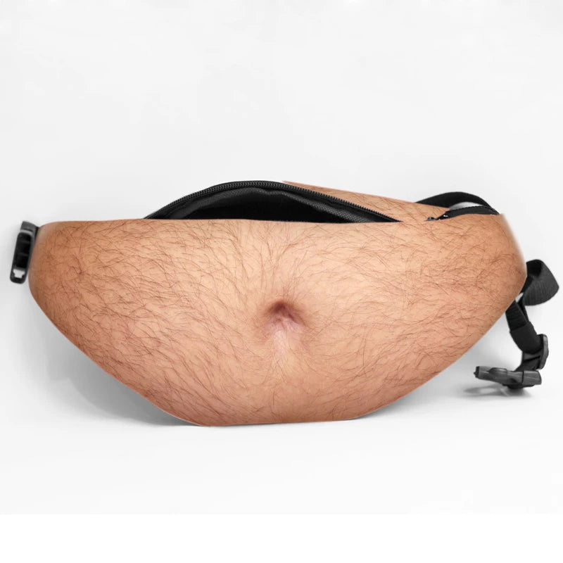3D Dadbag Belly Pockets Waist Bag Novelty Men Fanny Pack