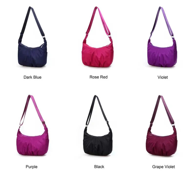 Waterproof Nylon Messenger Bags for Women 3PCS