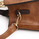 3PCS Women's Bag Set PU Leather Ladies Handbag Solid Messenger Bag