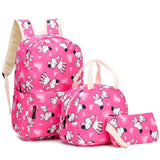 3Pcs Girls School Backpacks Unicorn Bookbags Set Lightweight Kids Travel Bag