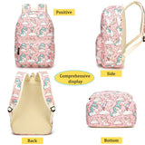 3Pcs Girls School Backpacks Unicorn Bookbags Set Lightweight Kids Travel Bag