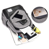3Pcs Business Laptop Backpack Canvas Travel Shoulder Bag for Men Women