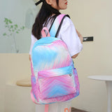3Pcs Set Girls Backpack Waterproof Student Laptop Bookbag Mochila