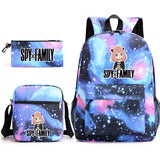 3Pcs Spy x Family Backpack Anime Schoolbag Set for Boy