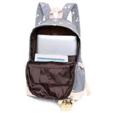 3Pcs/Set Rabbit Print Student Backpack, Adjustable Strap, Large Capacity Bookbag