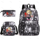 3Pcs Tokyo Revengers Backpack School Student Pencil Case Boys Girls Rucksac