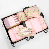 3SETS Nylon Packing Cube Travel Bag System 7 Pieces Large Capacity Clothing Sort