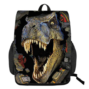 3D Animal Student Schoolbag Creative Backpack Polyester Large Capacity