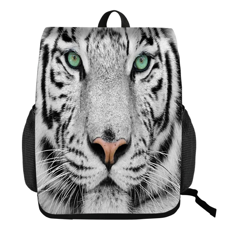 3D Animal Student Schoolbag Creative Backpack Polyester Large Capacity