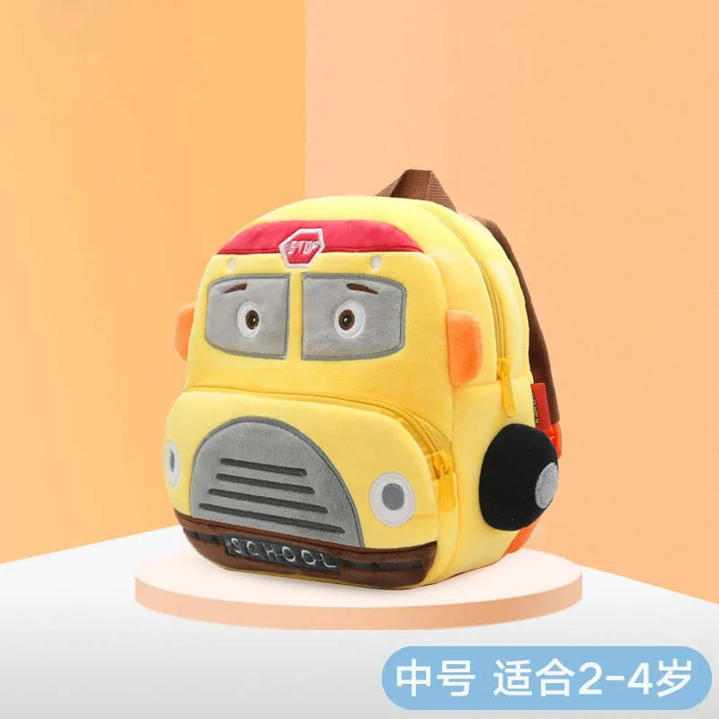 3D Car Plush Kids Backpack, Kindergarten School Bag, 10 Inch Boo