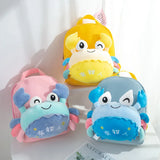 3D Crab Plush Toy Children Backpack, Kindergarten School Bag, 10 Inch Kids Boo