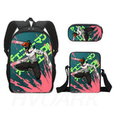 3pcs Chainsaw Man Pochita School Backpacks Boys Girls Schoolbag Teens Students P