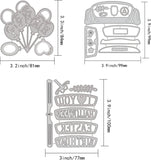 3pcs Happy Birthday Car Metal Cutting Dies Happy Easter Halloween Stencil
