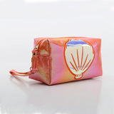 3pcs Bling Shell Makeup Bag Waterproof Mermaid Travel Wash Bag