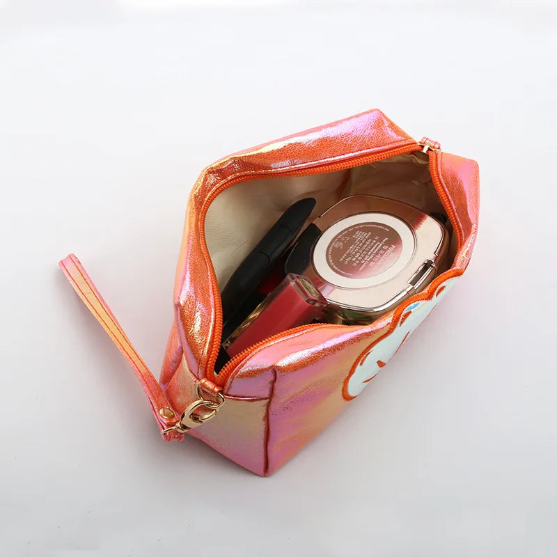 3pcs Bling Shell Makeup Bag Waterproof Mermaid Travel Wash Bag