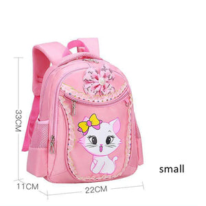 3pcs Cat Cartoon School Backpack for Girls