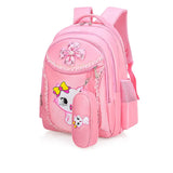 3pcs Cat Cartoon School Backpack for Girls