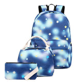3pcs School Backpacks for Teen Girls with Lunch Bag Pencil