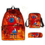 3pcs Backpack Game Stars Shoulder Bags 3D Print School Bag