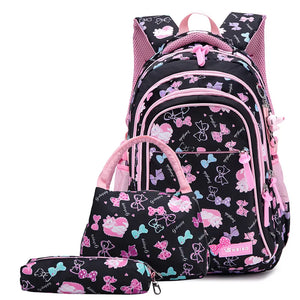 3pcs/Set Girls School Bags Teenagers Printing Rucksack Backpacks Mochila