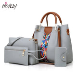 3pcs Set Composite Bag High Pu Leather Totes Bag Femal Handbag Crossbody Bags