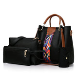 3pcs Set Composite Bag High Pu Leather Totes Bag Femal Handbag Crossbody Bags