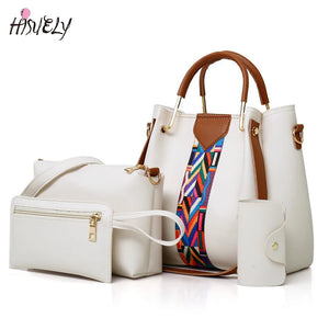 3pcs Set Composite Bag High Pu Leather Totes Bag Femal Handbag Crossbody Bags