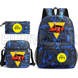 3pcs/Set Travel Backpacks Printing Shoulder Bag School bags for Teenage Boys