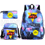 3pcs/Set Travel Backpacks Printing Shoulder Bag School bags for Teenage Boys