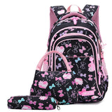 3pcs/Set Girls School Bags Waterproof Backpacks Child Mochila