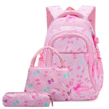 3pcs/Set Girls School Bags Waterproof Backpacks Child Mochila