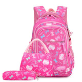 3pcs/Set Girls School Bags Waterproof Backpacks Child Mochila