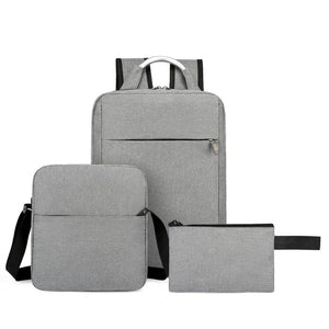 Canvas Men's Backpacks USB Laptop Business Shoulder Messenger Bag Rucksack