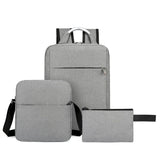 Canvas Men's Backpacks USB Laptop Business Shoulder Messenger Bag Rucksack