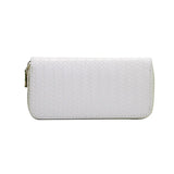 Women PU Weave Prints Large Capacity Waterproof Long Wallet