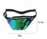 Women Sequin Mermaid Pouch Purse Running Waist Bag