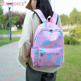 3pcs/set Nylon School Knapsack Gradient Casual Daypack Large Capacity Women