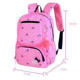3pcs/set Dot Printing School Bags Backpack Kids Girls Student Mochilas