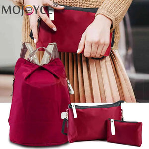 3pcs Women Mini Backpack Waterproof Nylon Shoulder Bags for Girls