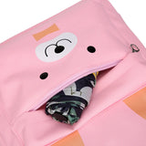 Cartoon Bear Girls Backpack Set Canvas School Bag Lightweight Travel